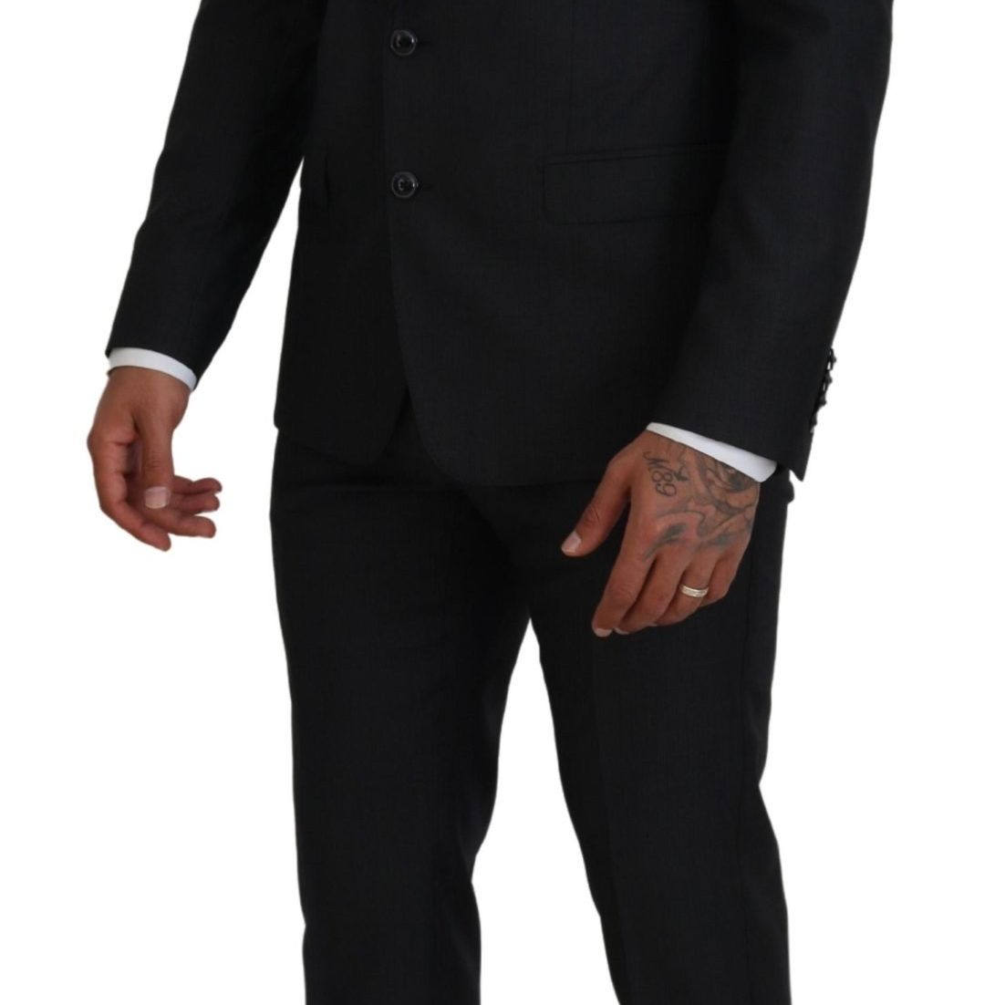 Dolce & Gabbana Gray MARTINI 3 Piece Slim Fit Suit