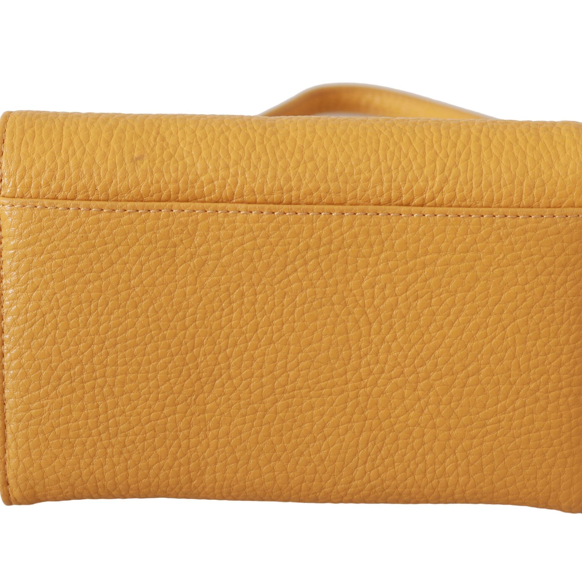 Patrizia Pepe Yellow Logo Leather Shoulder Strap Sling Bag
