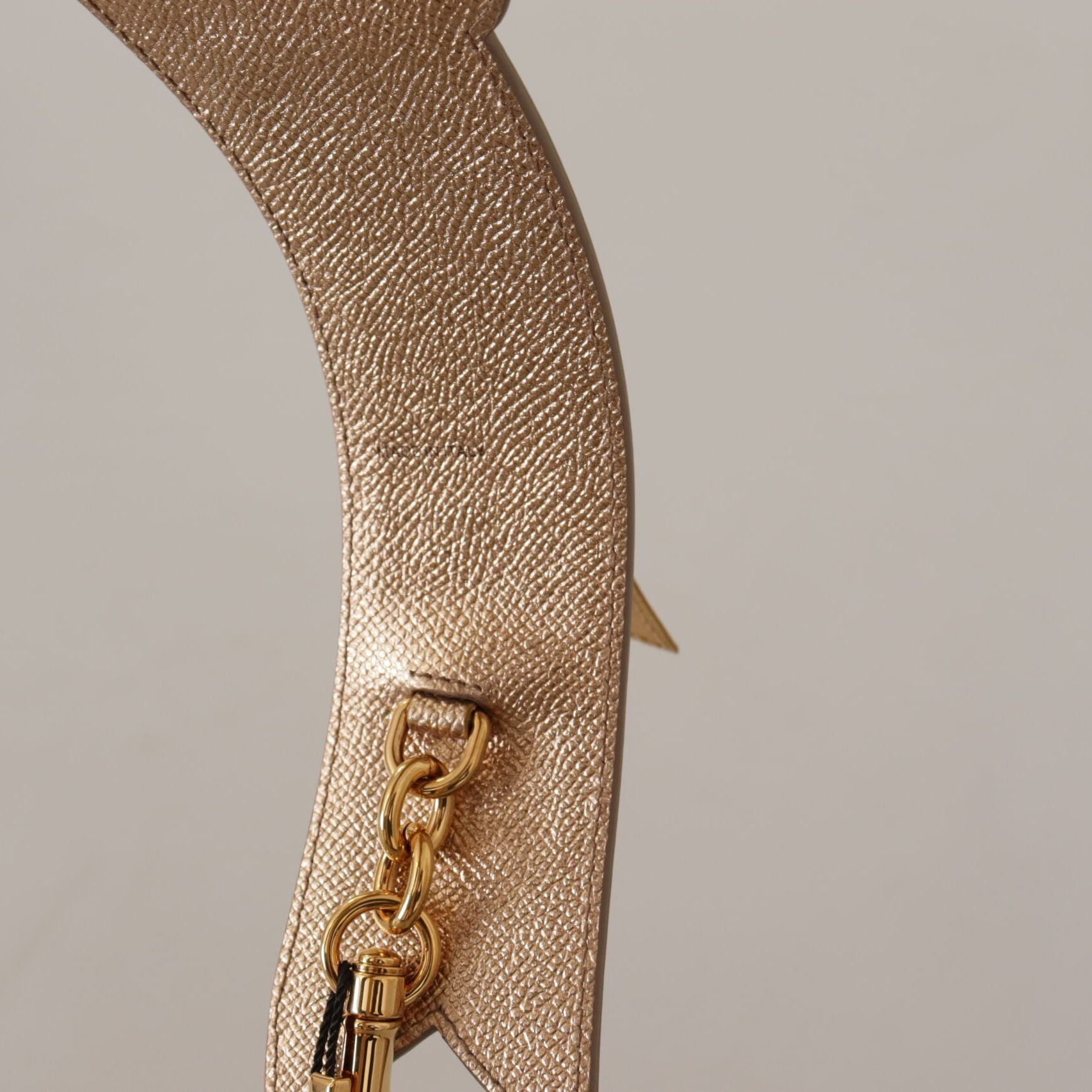 Dolce & Gabbana Gold Leather LOVE Patch Bag Shoulder Strap