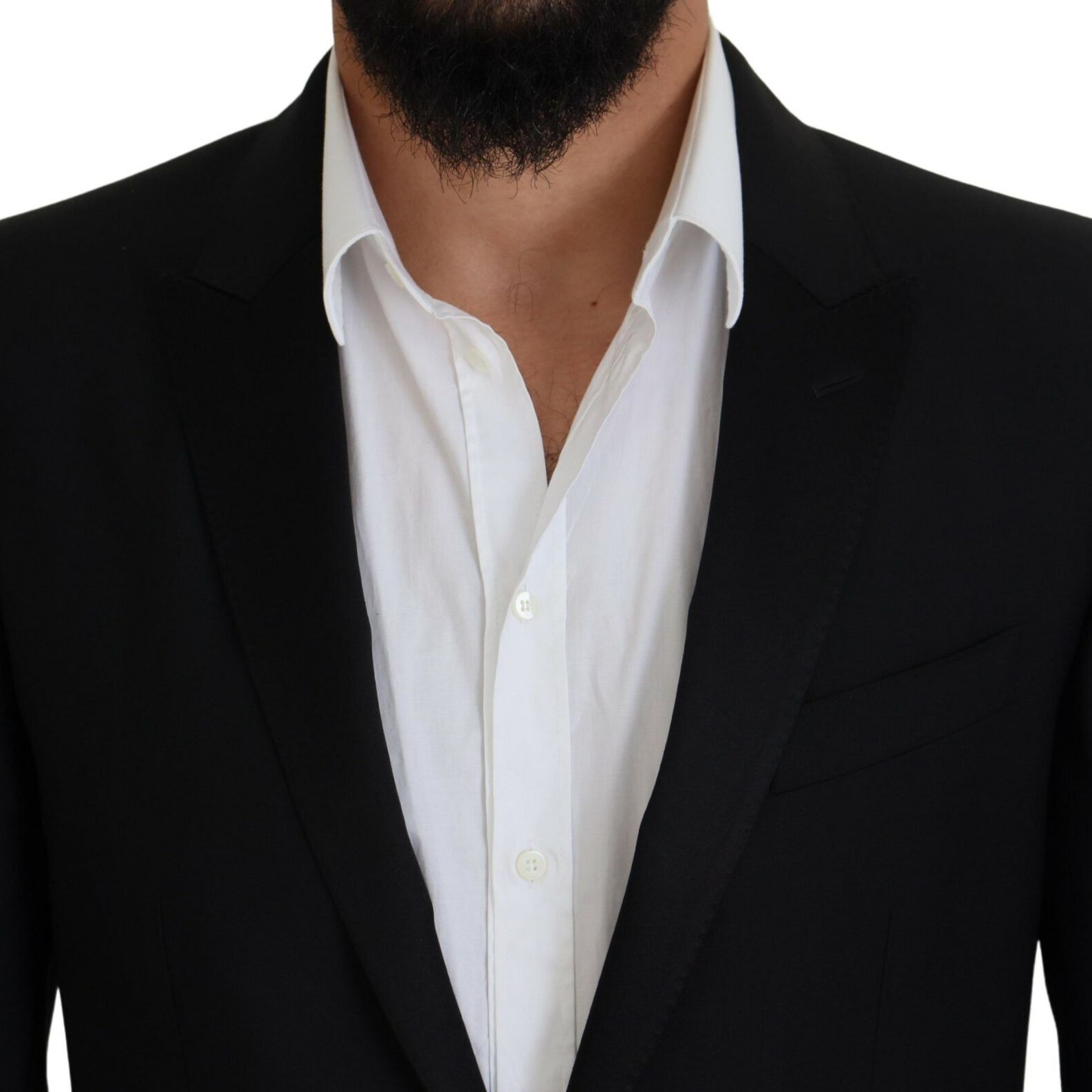 Dolce & Gabbana Black Slim Fit Formal Martini Blazer