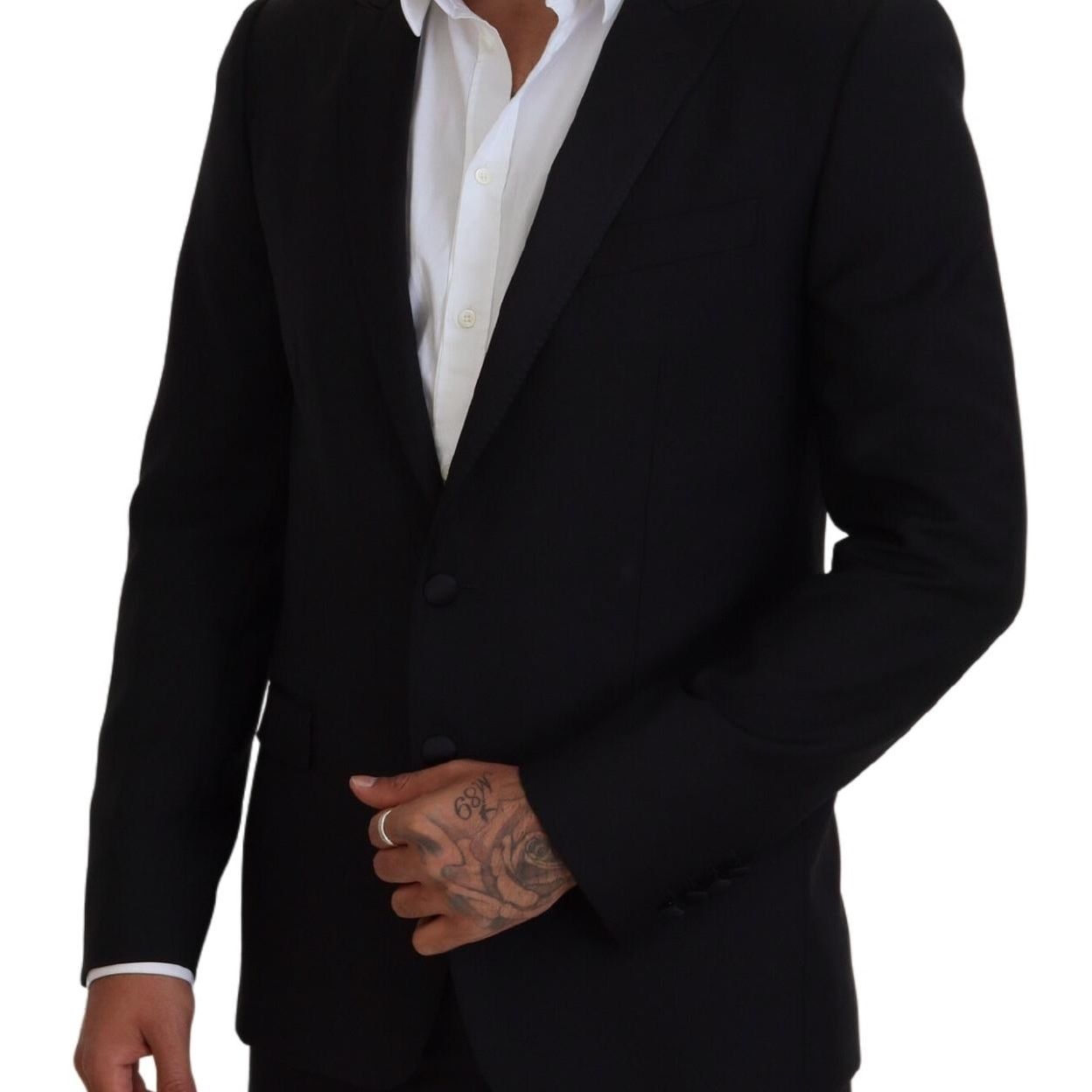Dolce & Gabbana Black Slim Fit Formal Martini Blazer