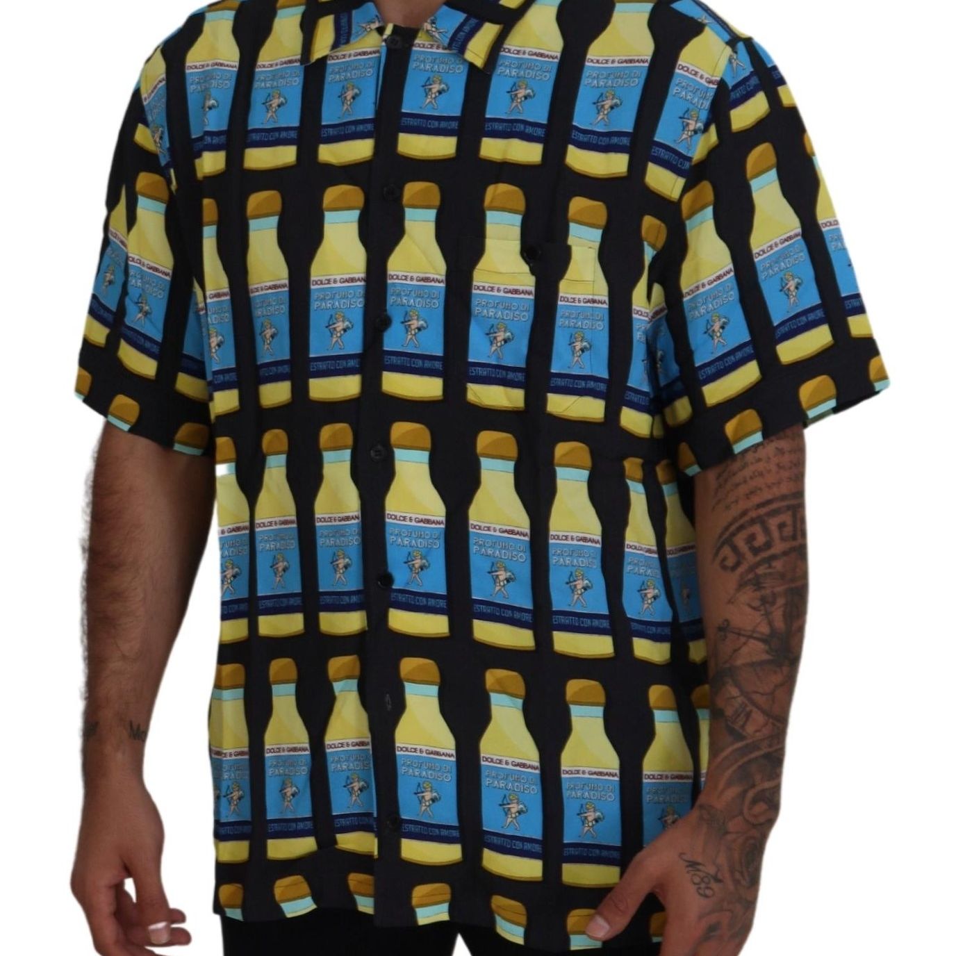 Dolce & Gabbana Multicolor Printed Viscose Casual Shirt