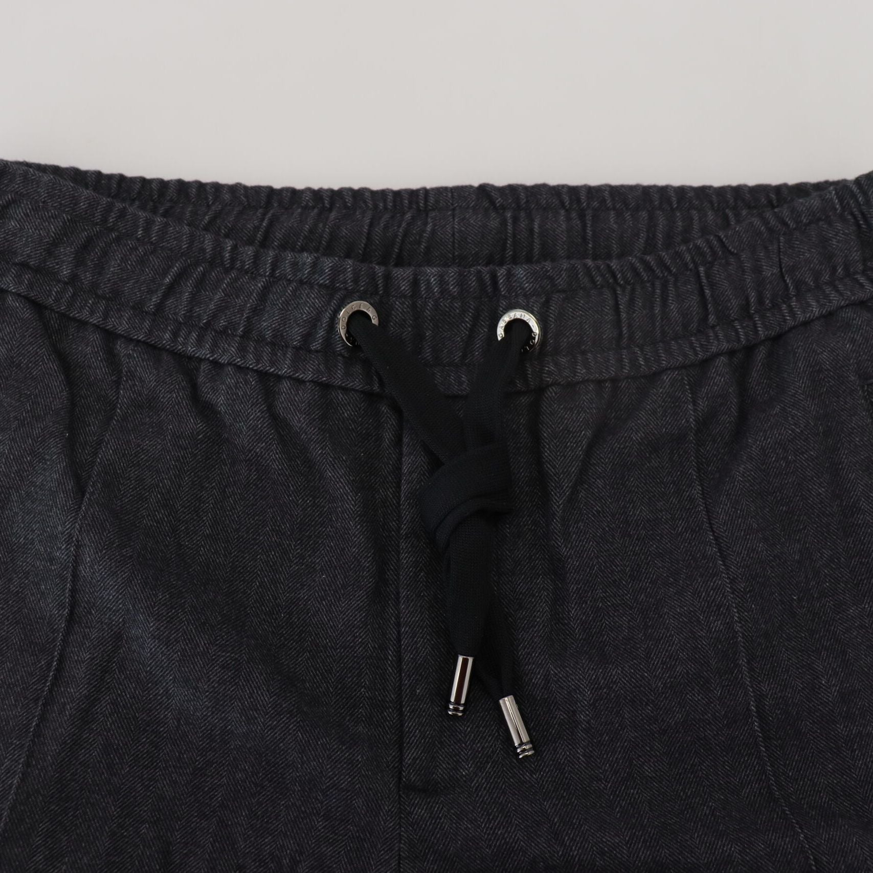 Dolce & Gabbana Grey Cotton Tapered Cotton Pants