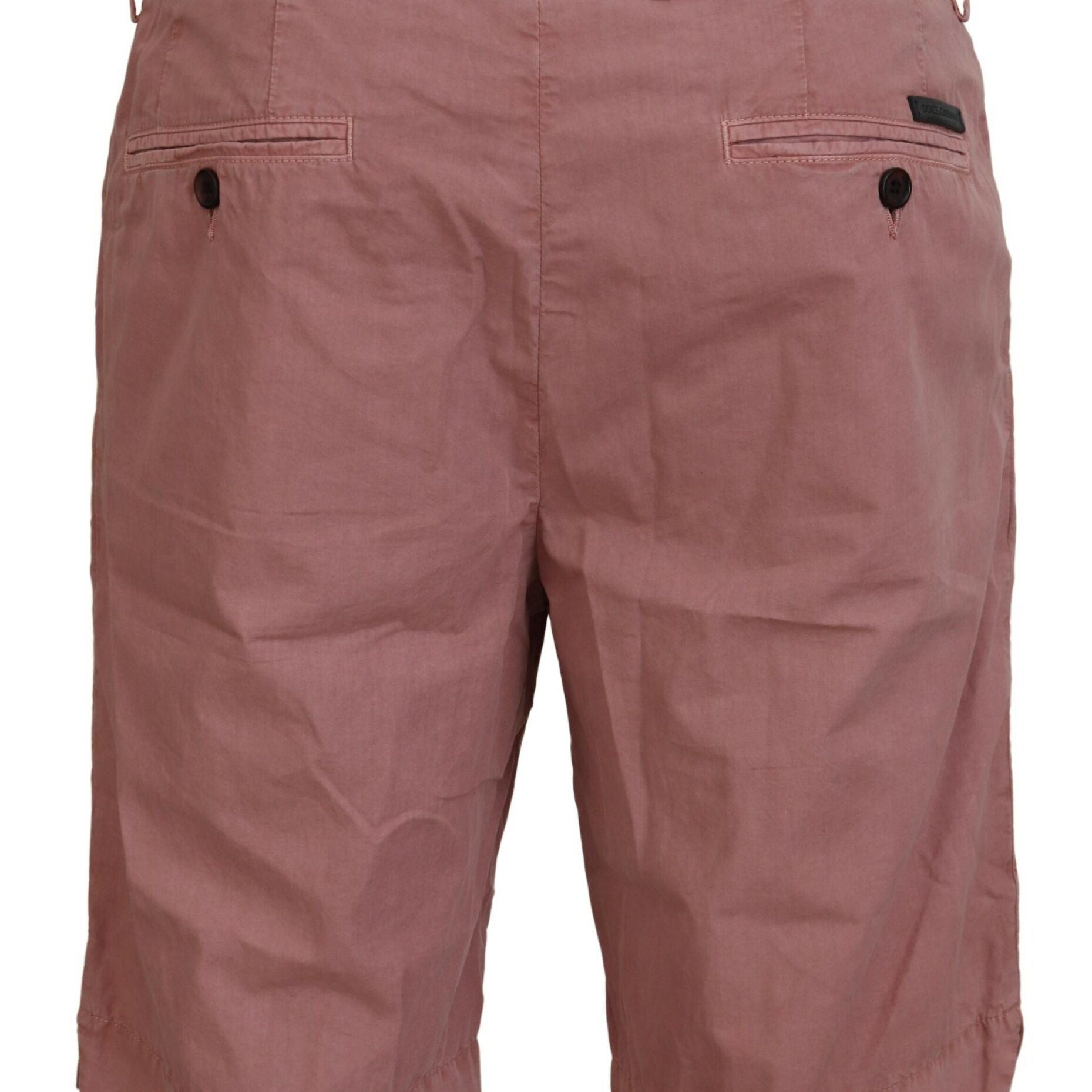 Dolce & Gabbana Pink Chinos Cotton Casual Mens Shorts