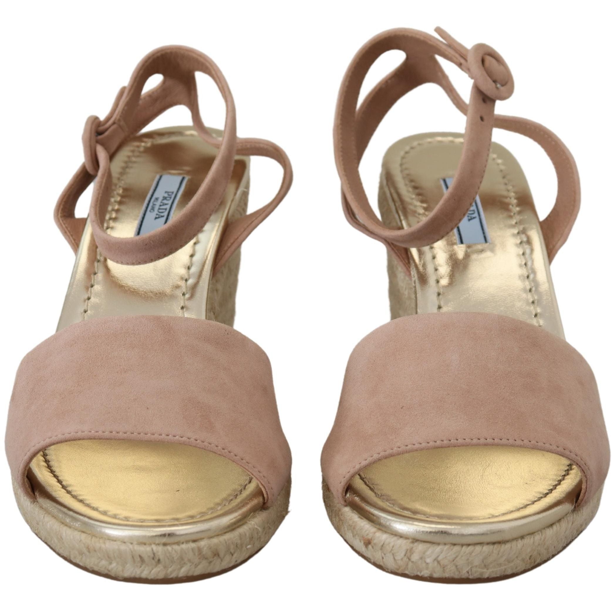 Prada Pink Suede Leather Ankle Strap Sandals