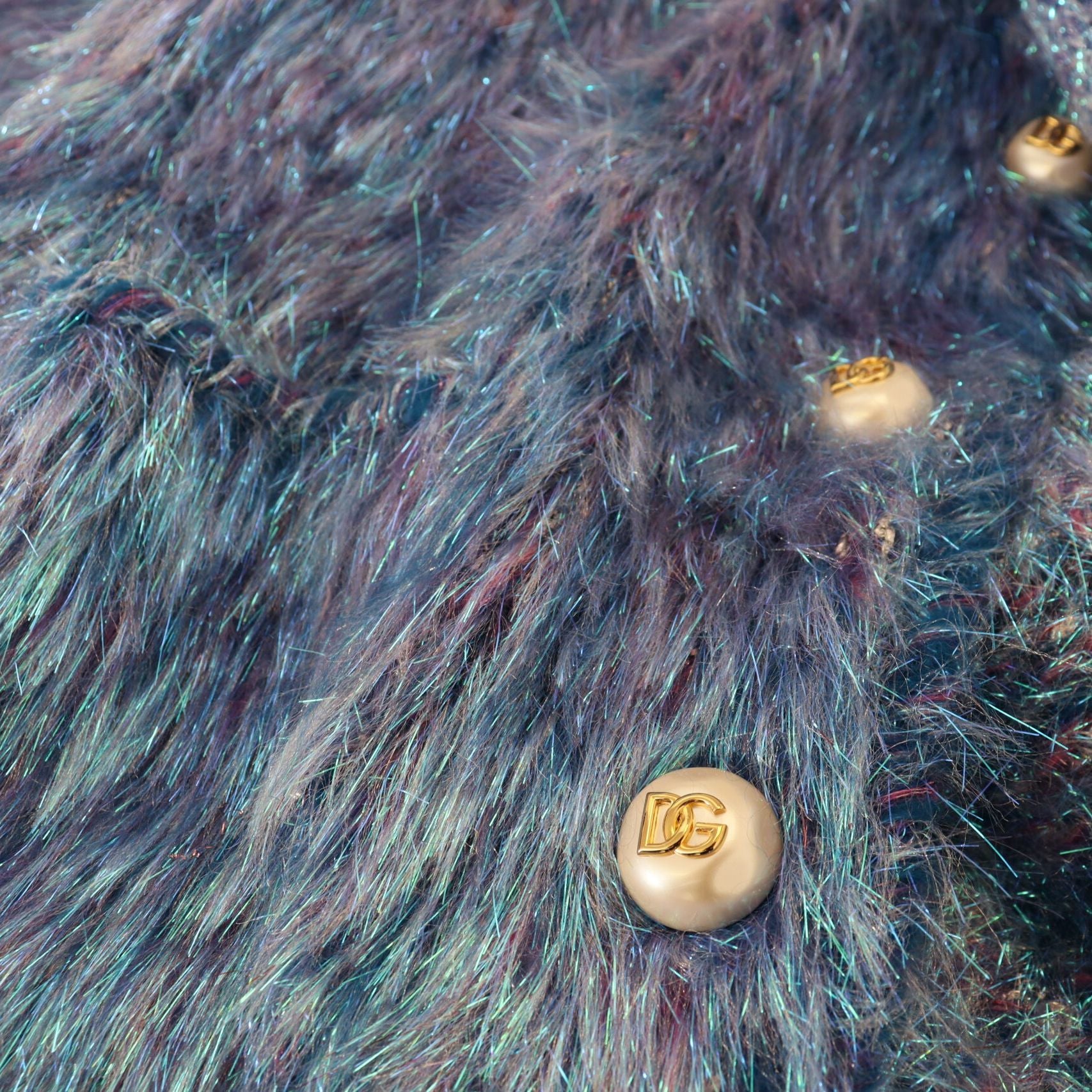 Dolce & Gabbana Multicolor Polyester Fringes Coat Jacket