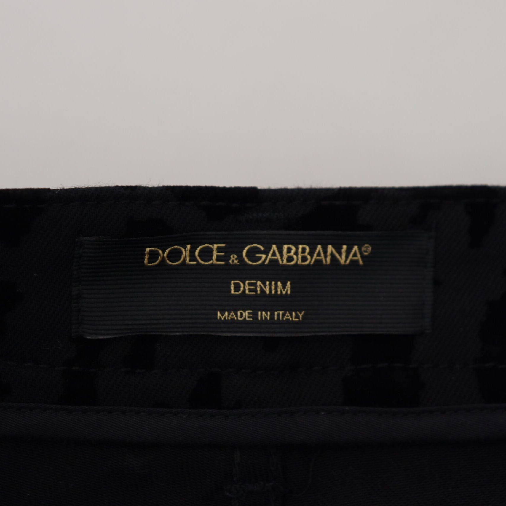 Dolce & Gabbana Black Denim Cotton Stretch Hot Pants Shorts