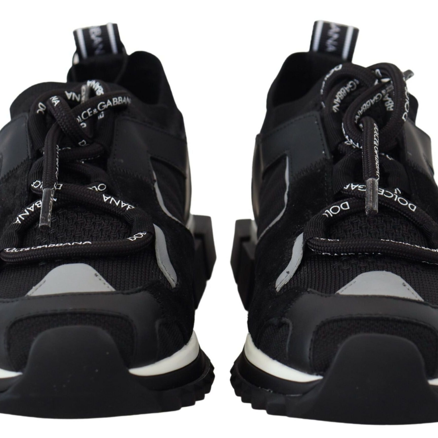 Dolce & Gabbana Black Mesh Sorrento Trekking Sneakers Shoes