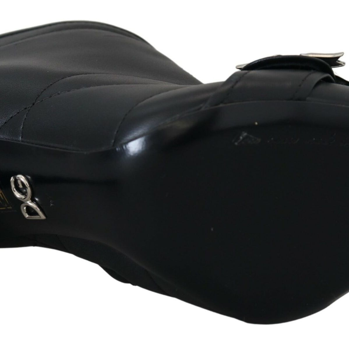 Dolce & Gabbana Black Devotion Quilted Buckled Ankle Boots Shoes