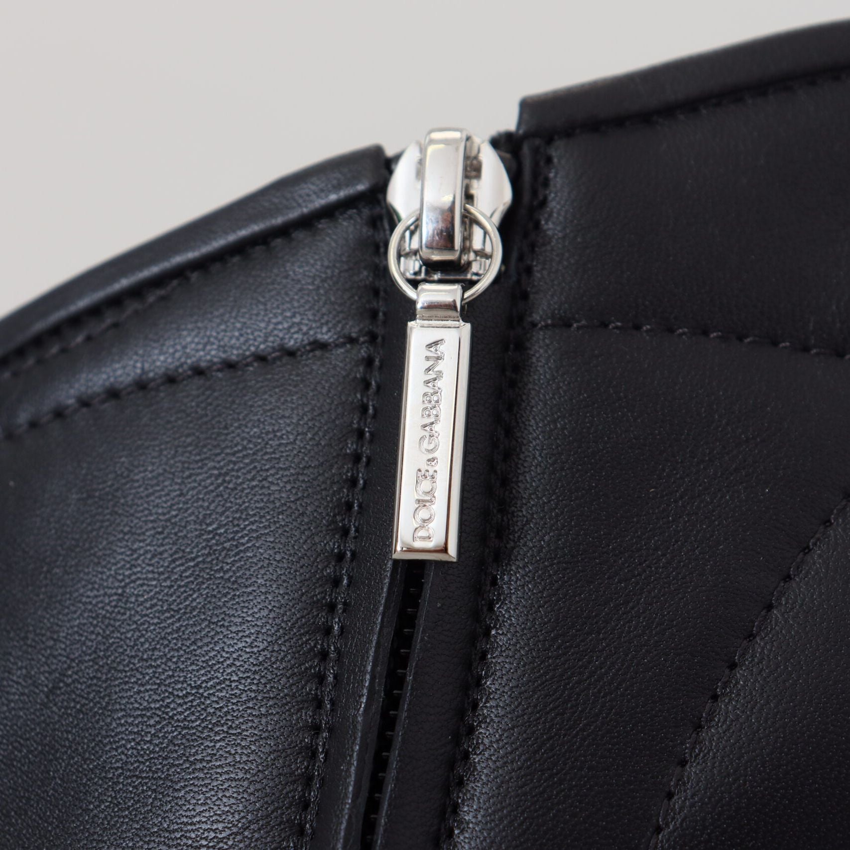 Dolce & Gabbana Black Devotion Quilted Buckled Ankle Boots Shoes