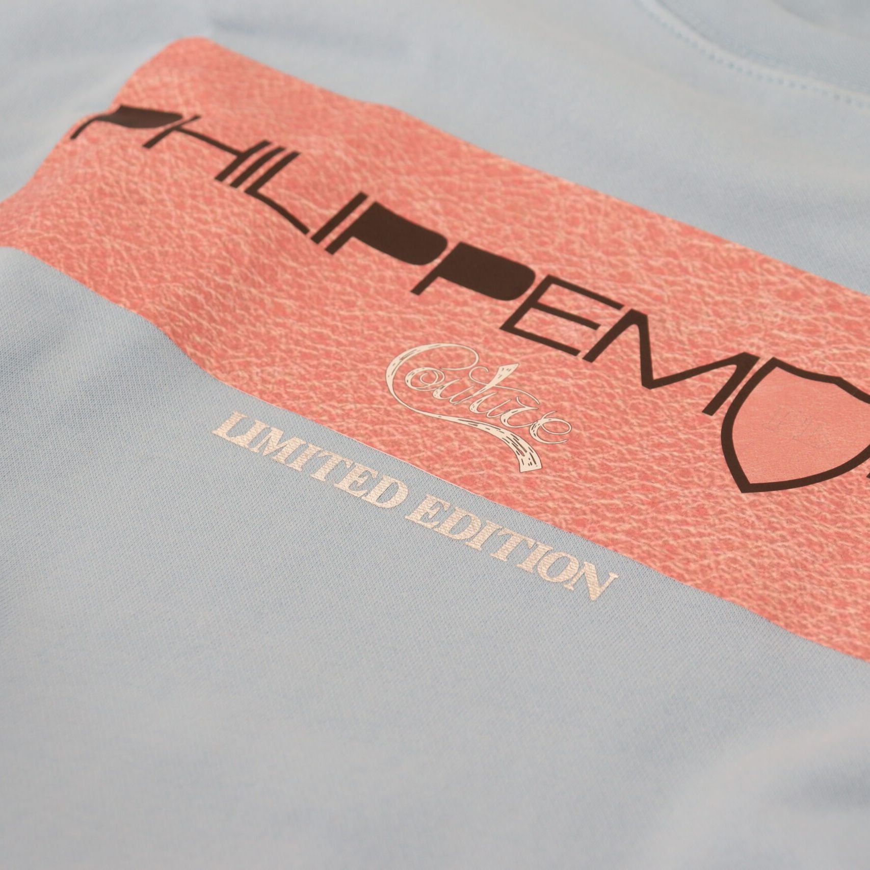 Philippe Model Light Blue Logo Printed Long Sleeves Sweater