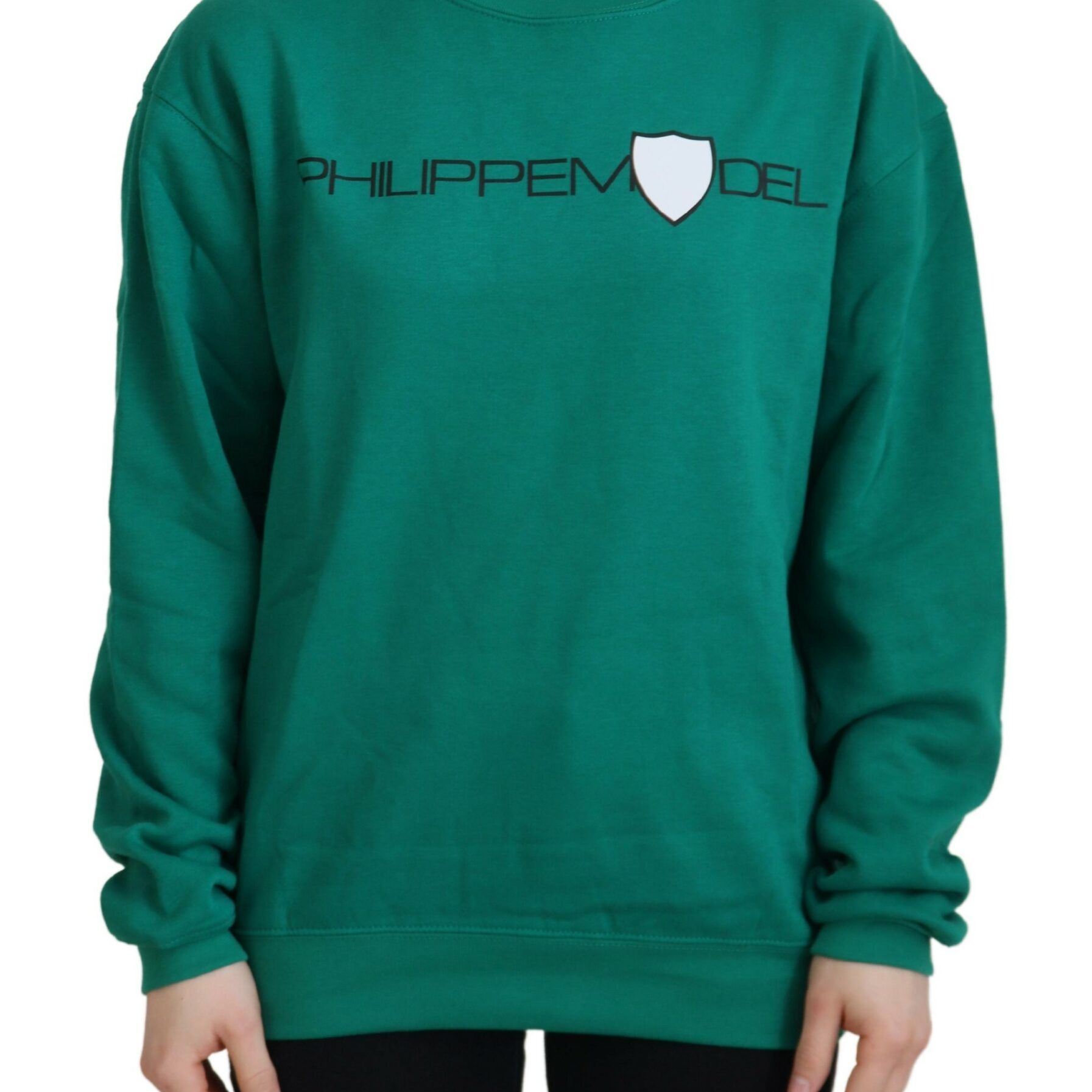 Philippe Model Green Printed Long Sleeves Pullover Sweater