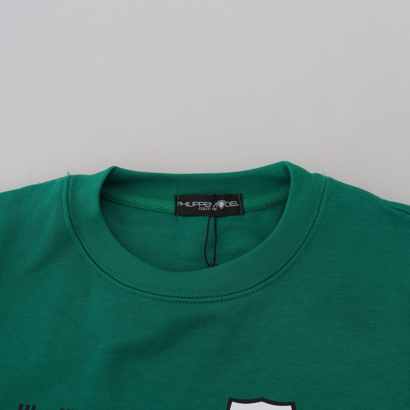 Philippe Model Green Printed Long Sleeves Pullover Sweater