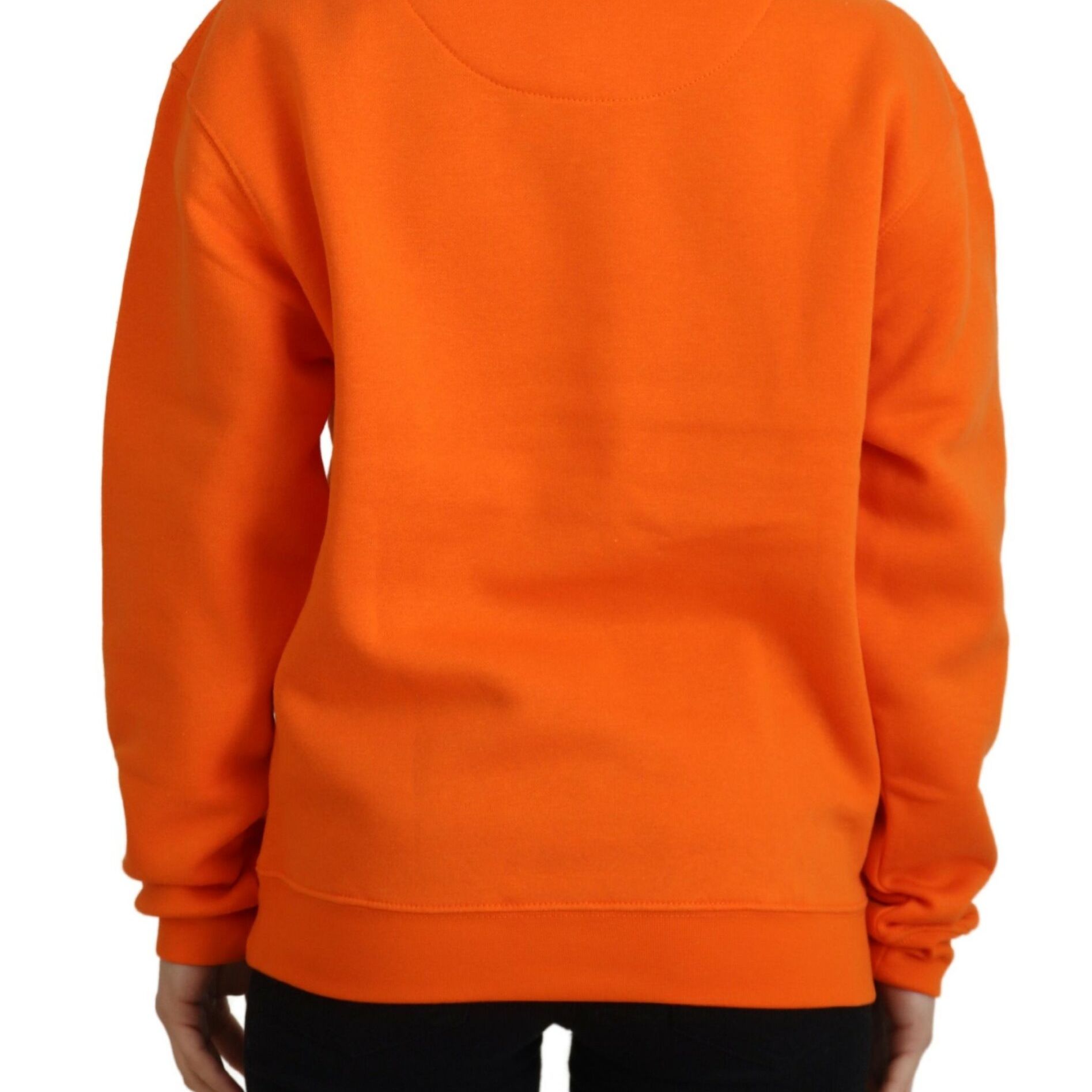 Philippe Model Orange Printed Long Sleeves Pullover Sweater