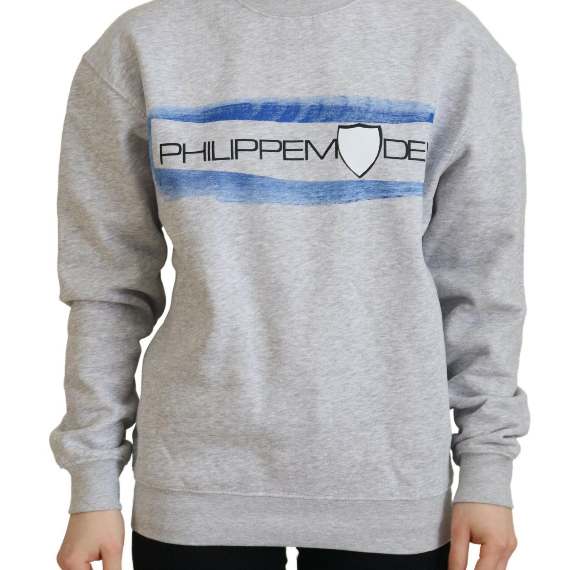 Philippe Model Gray Printed Long Sleeves Pullover Sweater