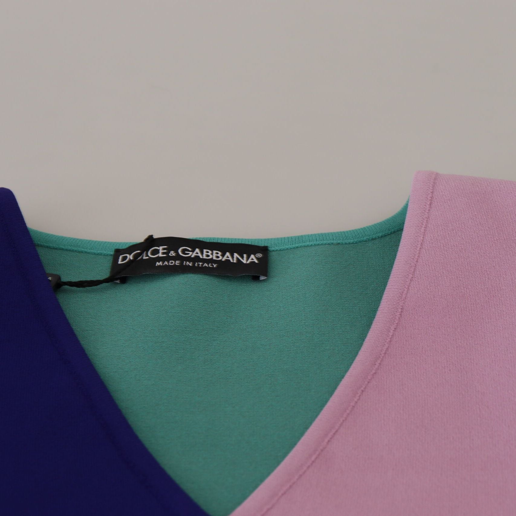 Dolce & Gabbana Multicolor V-neck Viscose Long Sleeves Sweater