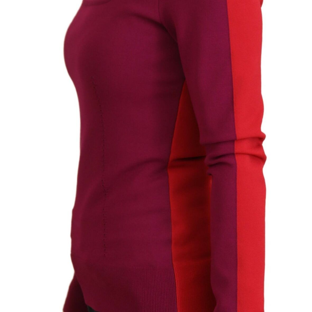 Dolce & Gabbana Multicolor Viscose Square Neck Pullover Sweater