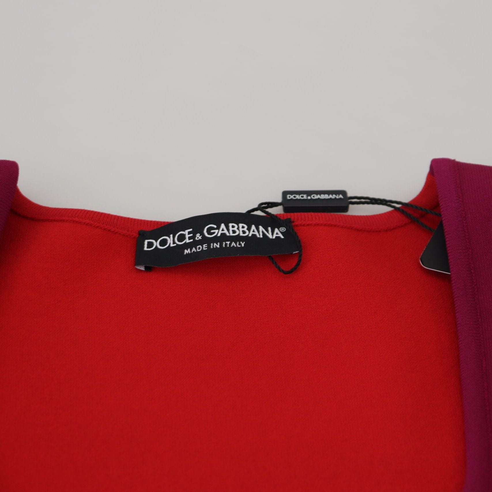 Dolce & Gabbana Multicolor Viscose Square Neck Pullover Sweater