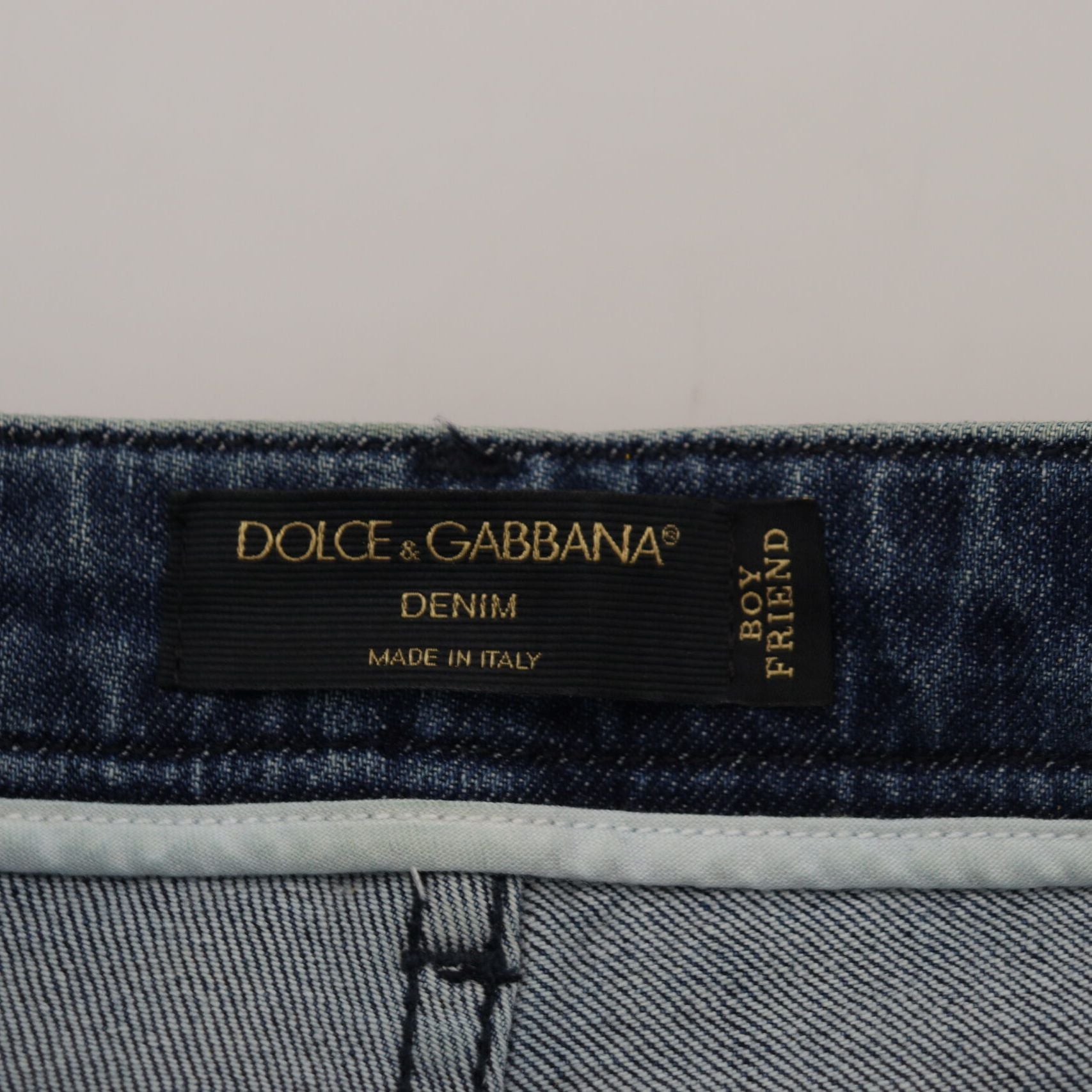 Dolce & Gabbana Yellow Leopard Cotton Straight Denim Jeans
