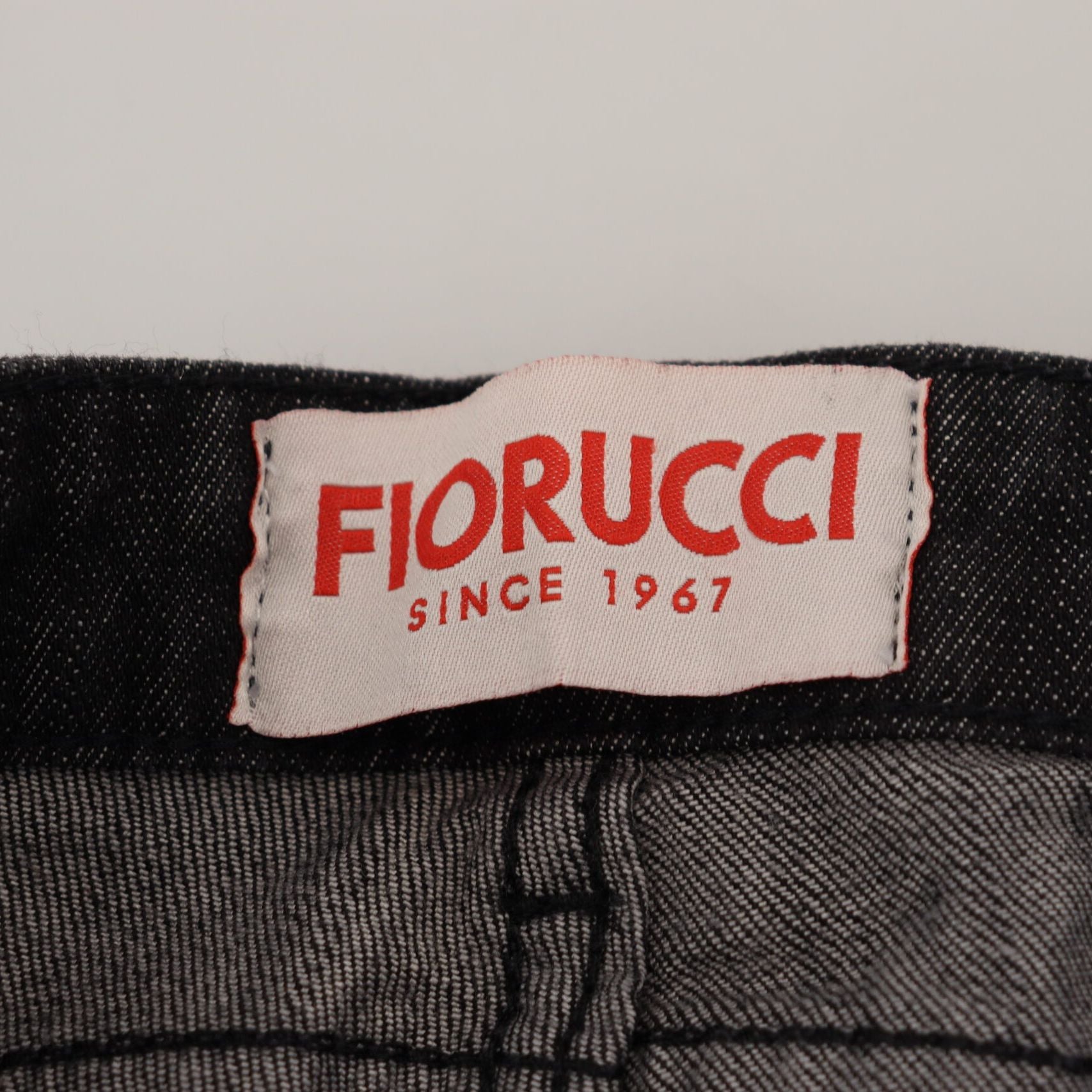 Fiorucci Black Cotton Low Waist Skinny Women Casual Jeans