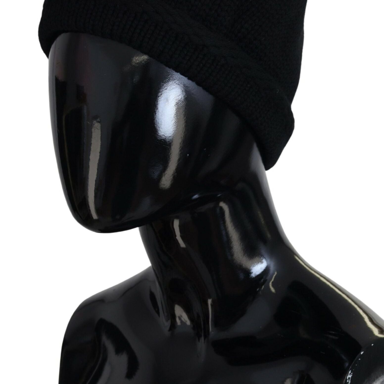 Dolce & Gabbana Black Virgin Wool Women Winter Beanie Cap Hat