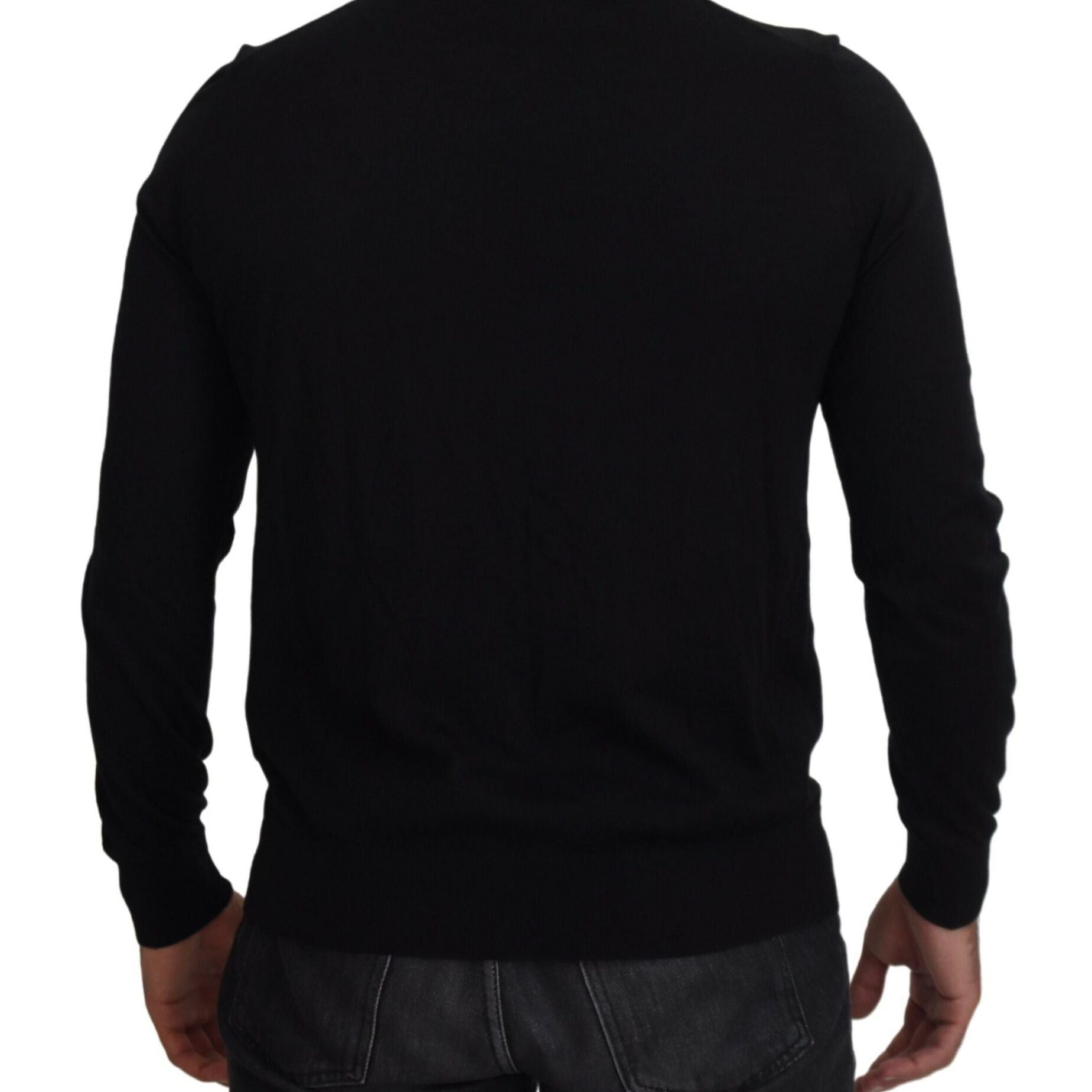 Dolce & Gabbana Black Cashmere Button Down Cardigan Sweater