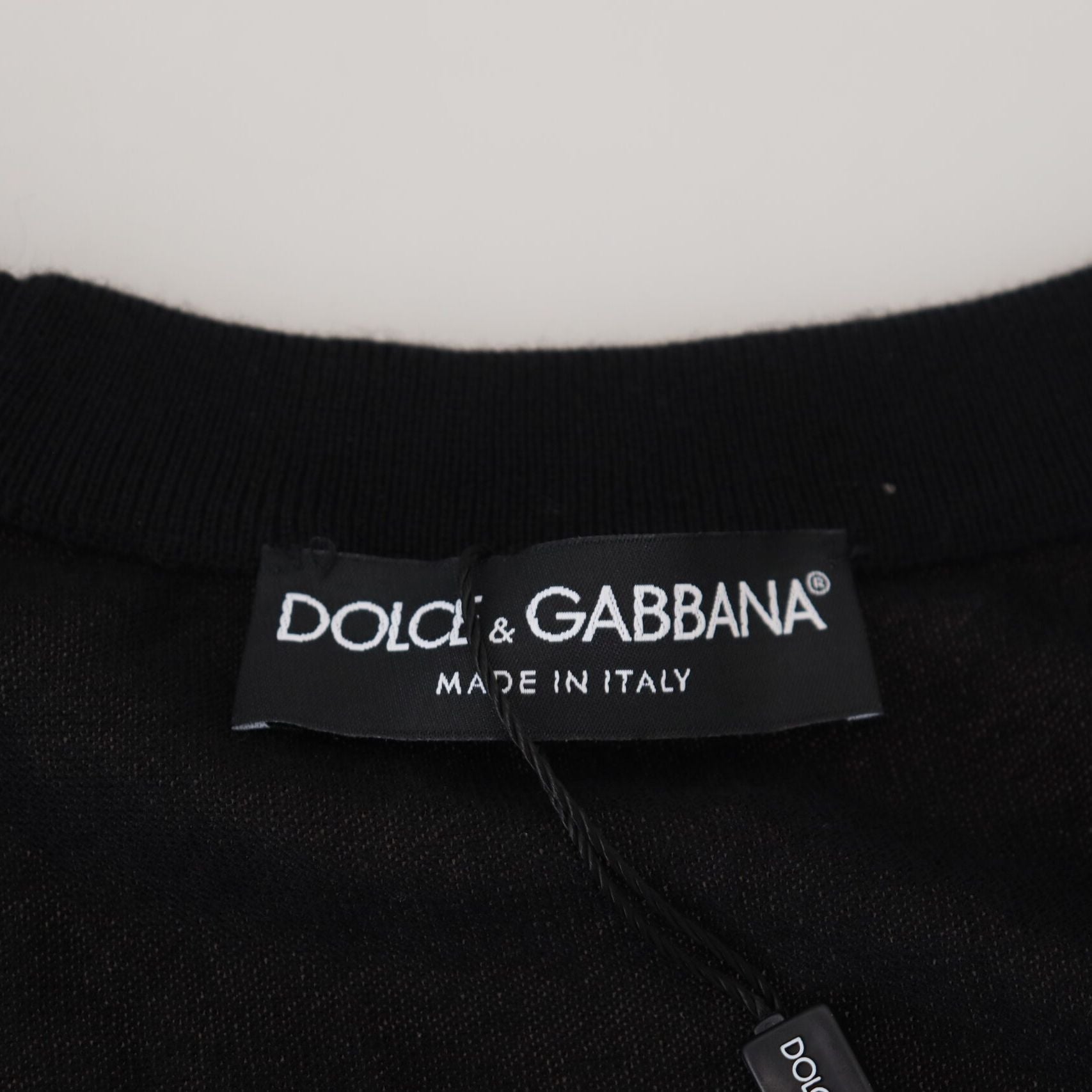 Dolce & Gabbana Black Cashmere Button Down Cardigan Sweater
