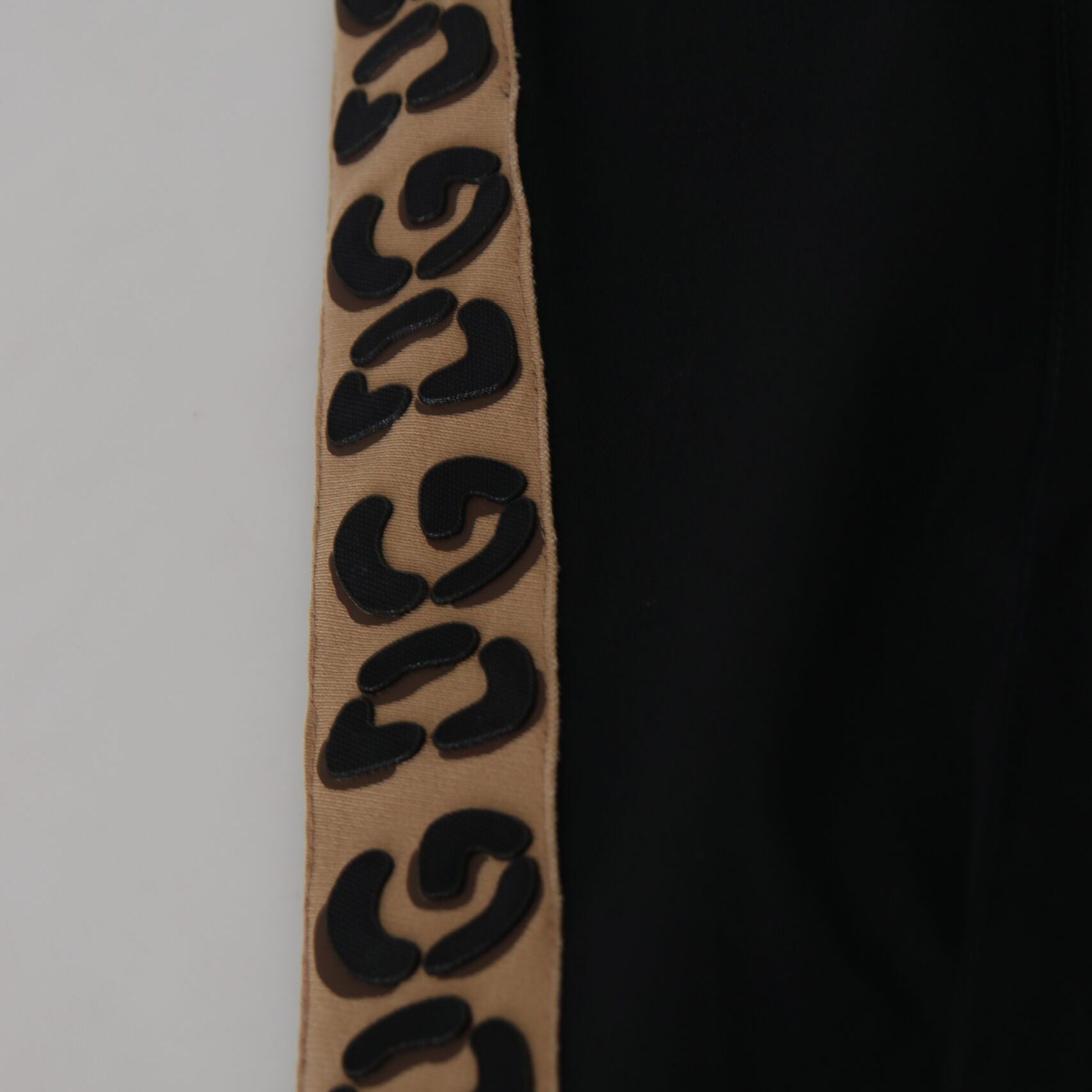 Dolce & Gabbana Black Cotton Elastic Waist DG Logo Cropped Pants