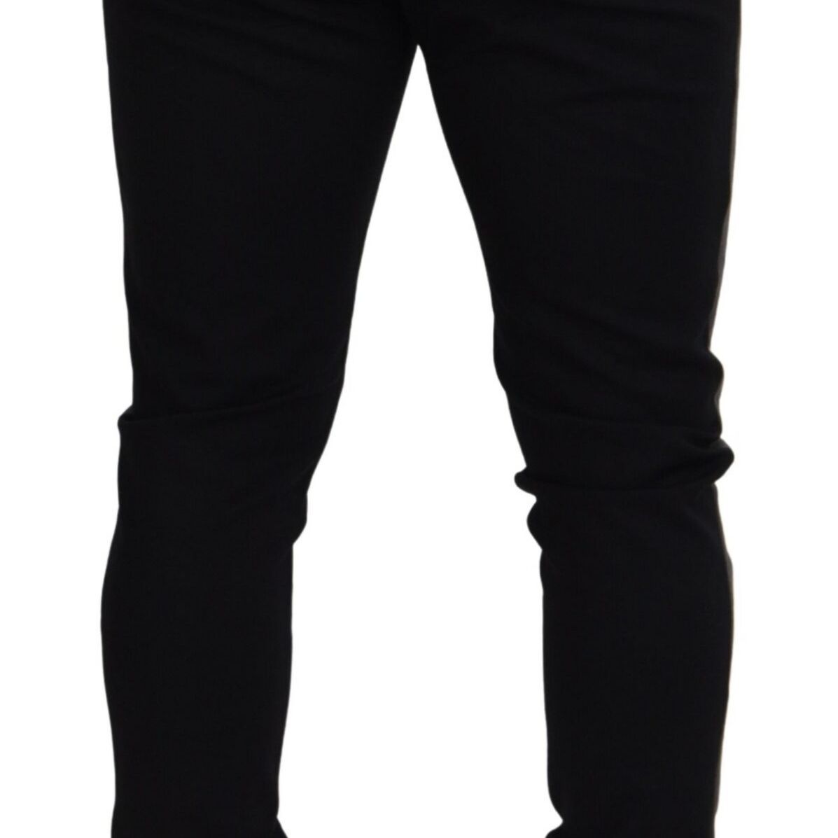 Dolce & Gabbana Black Wool Horseshoe Jogger Pants