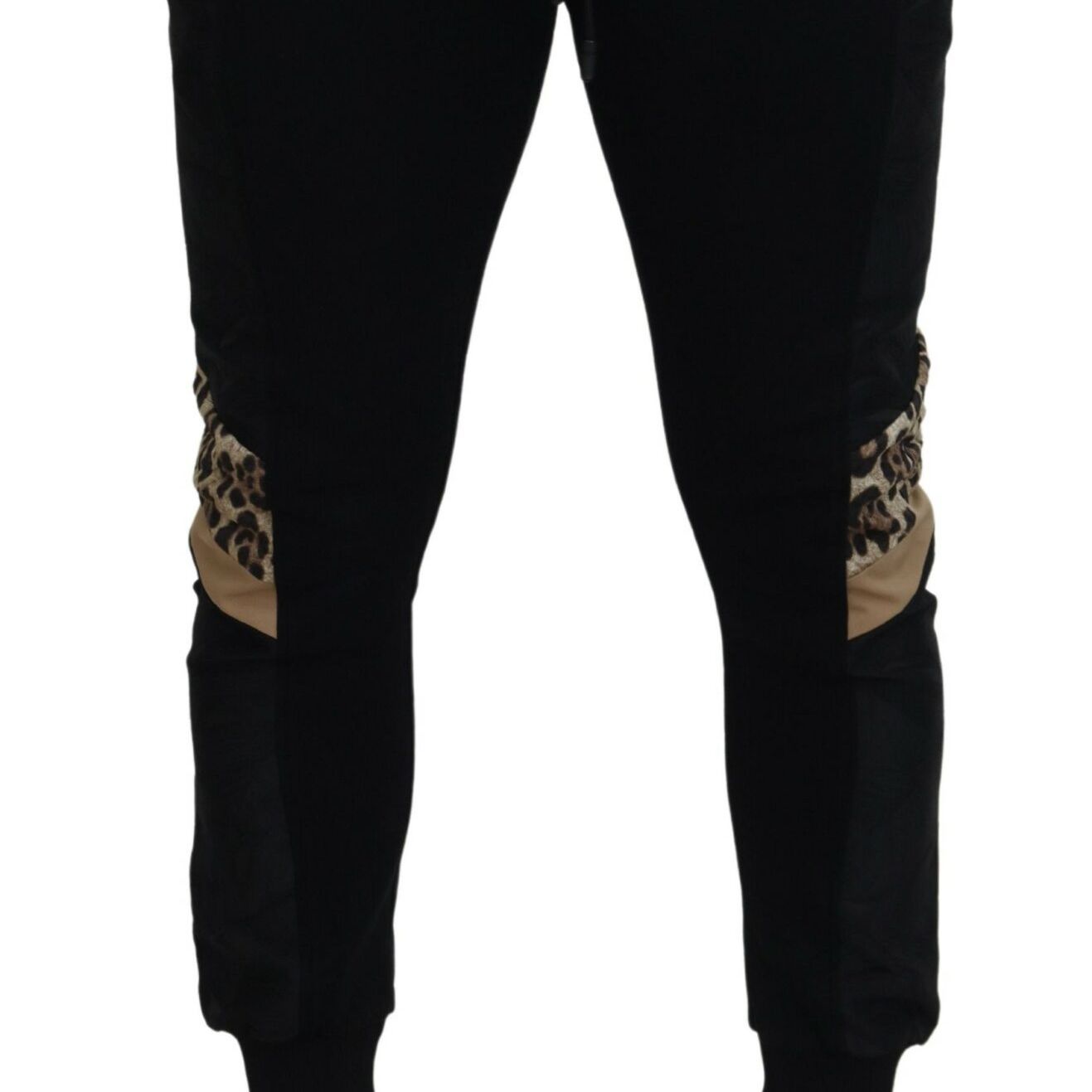 Dolce & Gabbana Black Polyester Skinny Jogger Men Pants