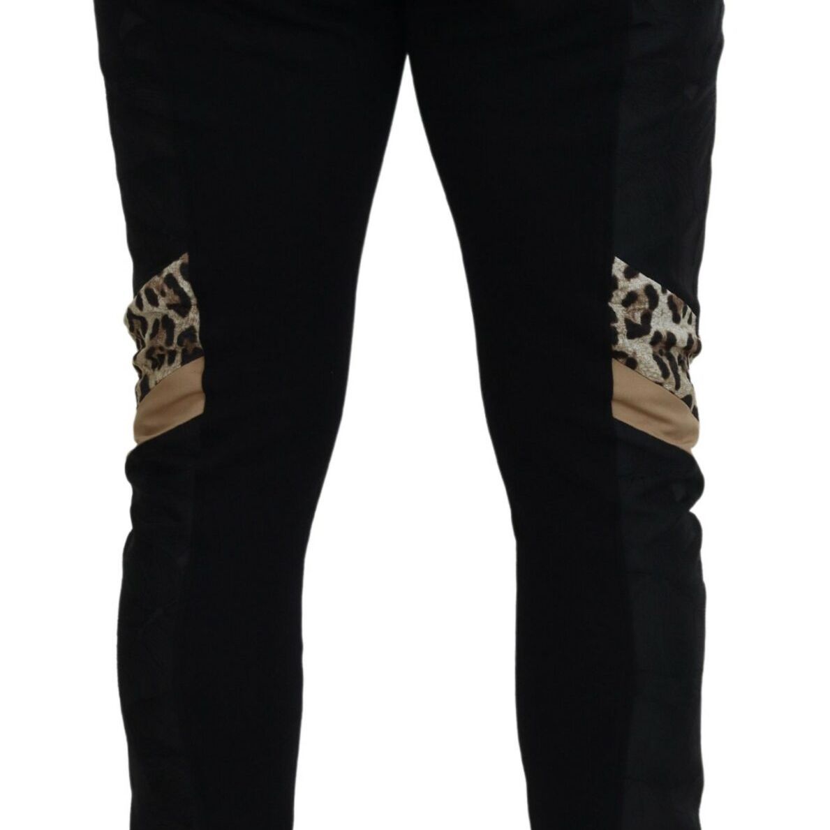 Dolce & Gabbana Black Polyester Skinny Jogger Men Pants