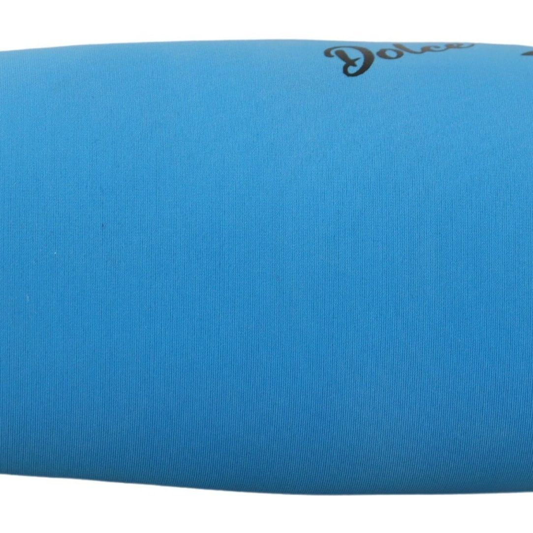 Dolce & Gabbana Blue Logo Print Hand Pouch Leopard Print Toiletry Bag