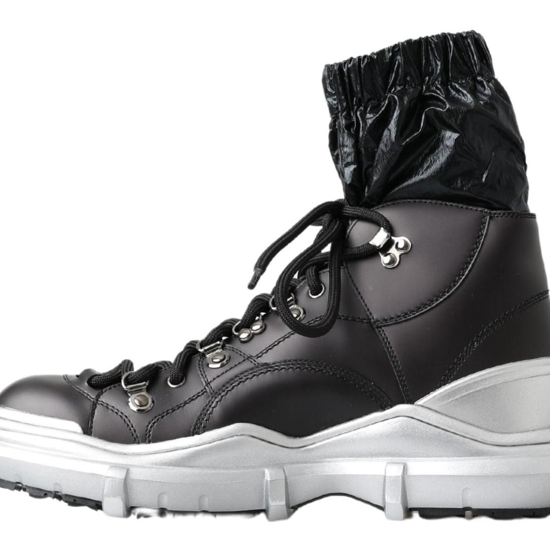 Dolce & Gabbana Black Nylon Galileo High Top Sneakers Shoes