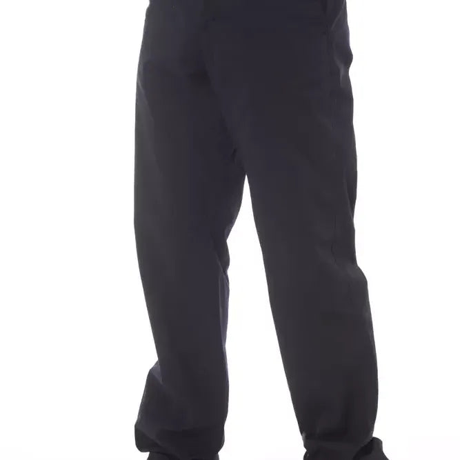 Alpha Studio Blue Cotton Men Pant