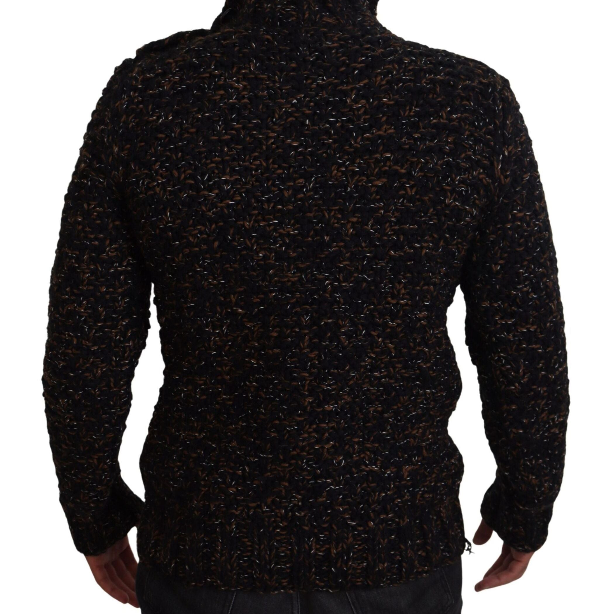 Dolce & Gabbana Brown Fatto A Mano Turtleneck Pullover Sweater