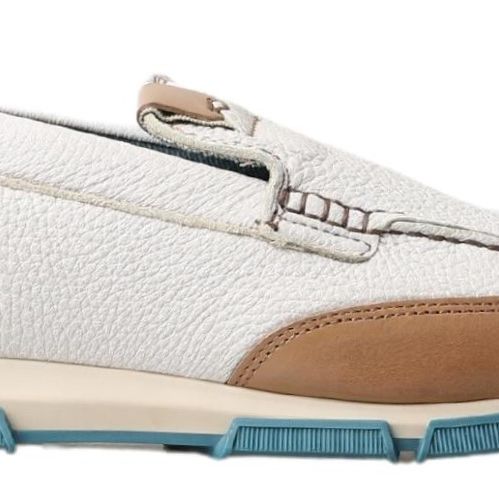 Dolce & Gabbana White Leather Loafers Moccasins Shoes