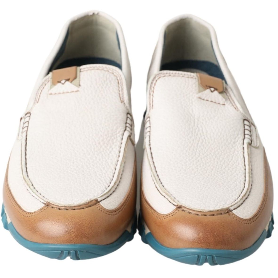 Dolce & Gabbana White Leather Loafers Moccasins Shoes