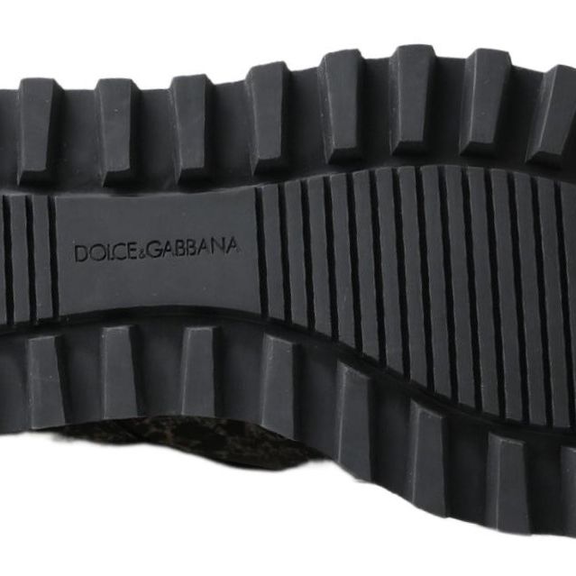 Dolce & Gabbana Black White Derby Patent Leather Shoes
