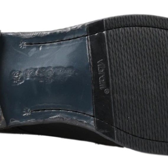 Dolce & Gabbana Black Horse Leather Perugino Boots