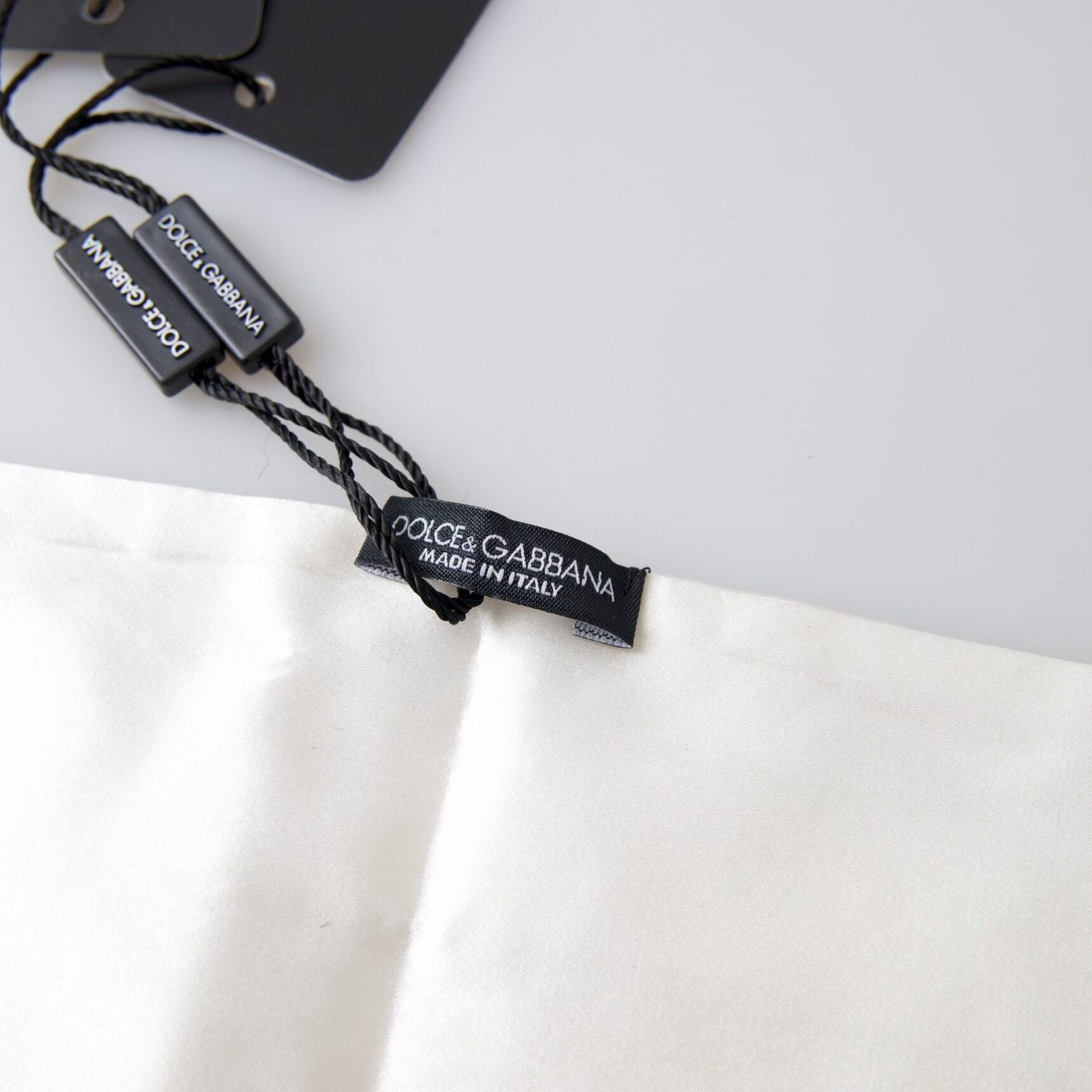Dolce & Gabbana White Men Wide Waist Silk Belt Cummerbund