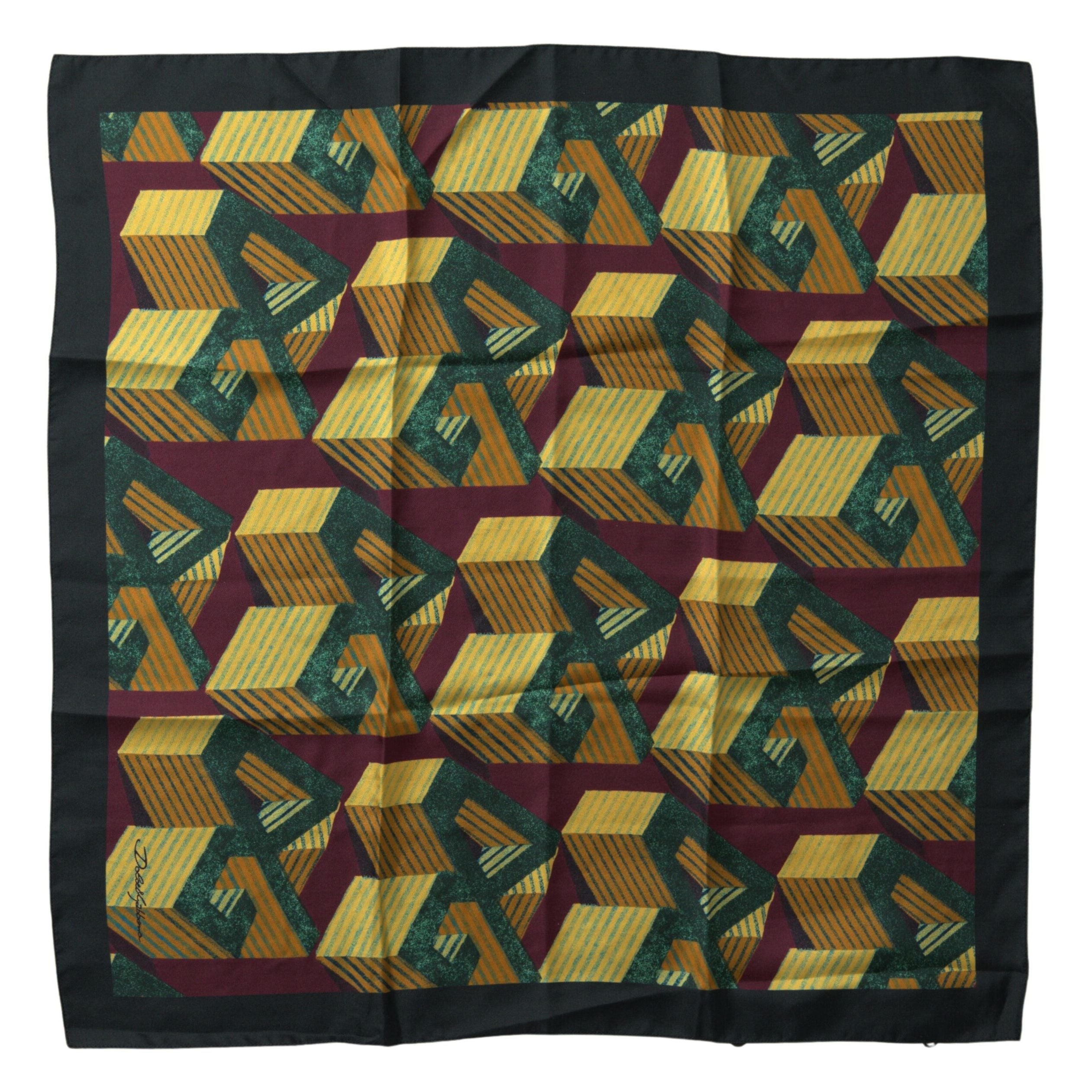 Dolce & Gabbana Multicolor Printed Square Handkerchief Scarf