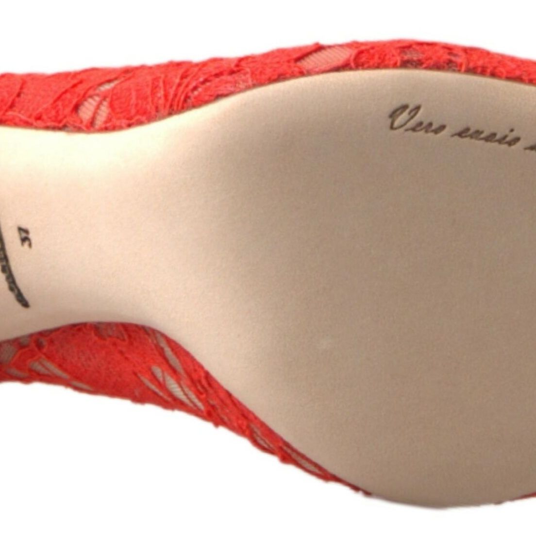 Dolce & Gabbana Red Taormina Lace Crystal Heels Pumps Shoes