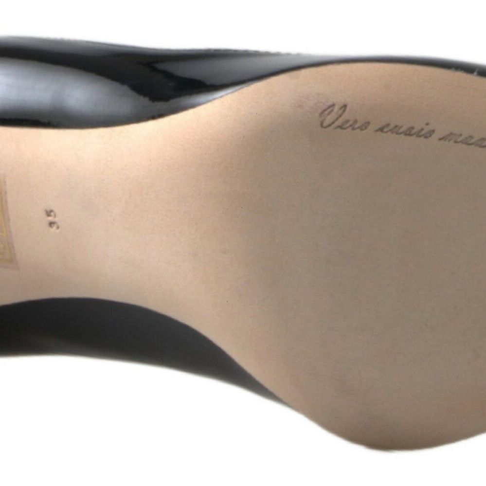 Dolce & Gabbana Black Patent Leather High Heels Pumps Shoes