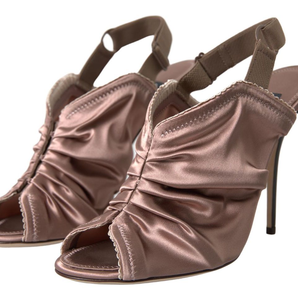 Dolce & Gabbana Light brown Slingback Corset Style Fastening stiletto heels