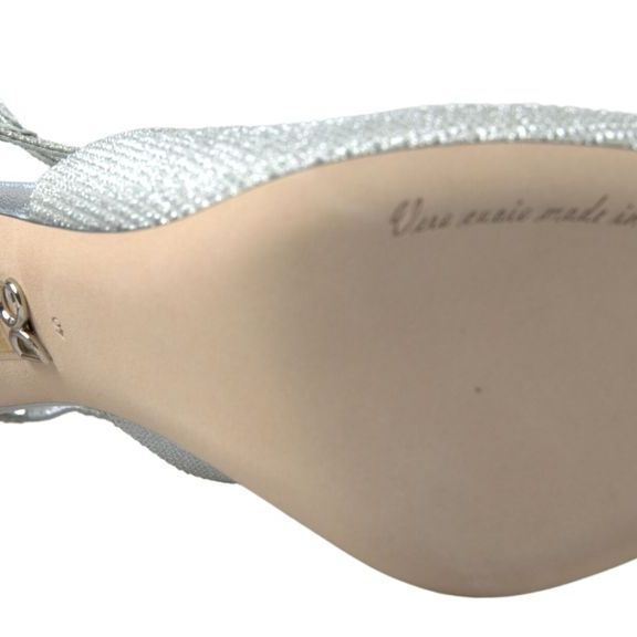Dolce & Gabbana Silver Shimmers Sandals Heel Pumps Shoes