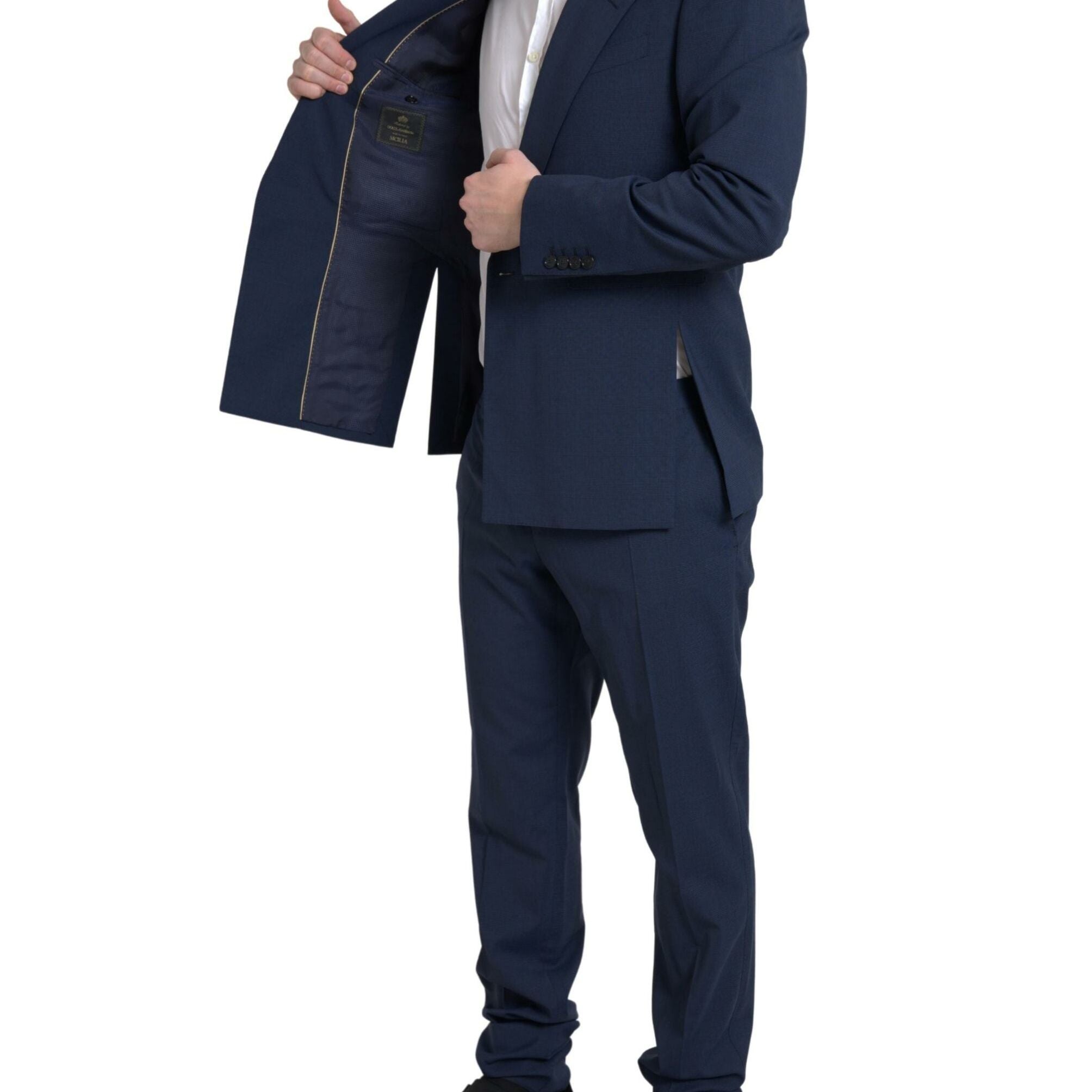 Dolce & Gabbana Blue 2 Piece Single Breasted SICILIA Suit