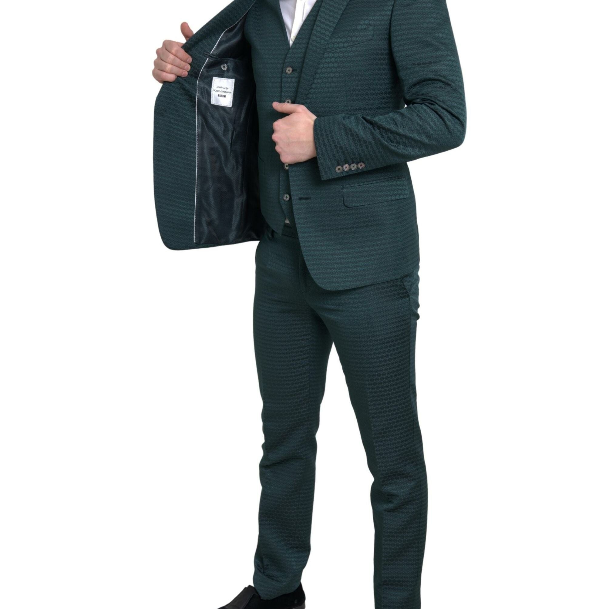 Dolce & Gabbana Green 3 Piece Single Breasted MARTINI Suit