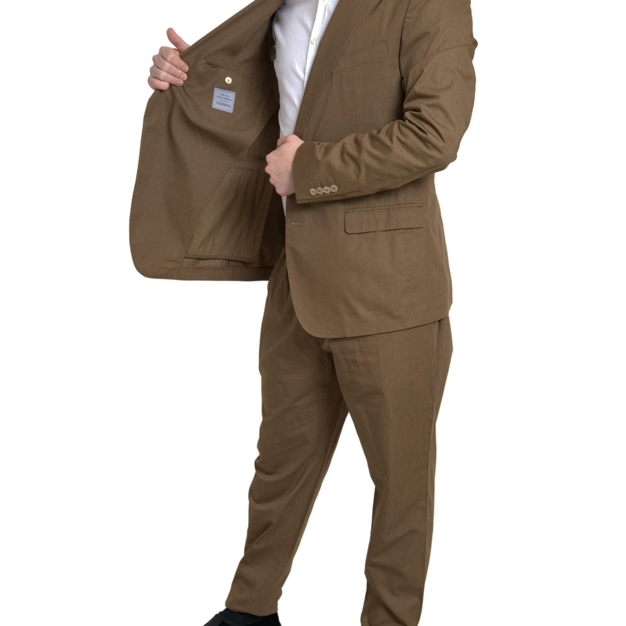 Dolce & Gabbana Brown 2 Piece Single Breasted TAORMINA Suit