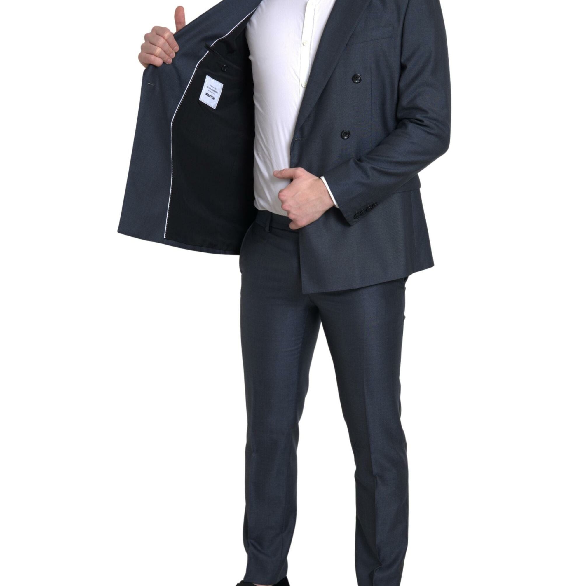 Dolce & Gabbana Blue 2 Piece Double Breasted MARTINI Suit