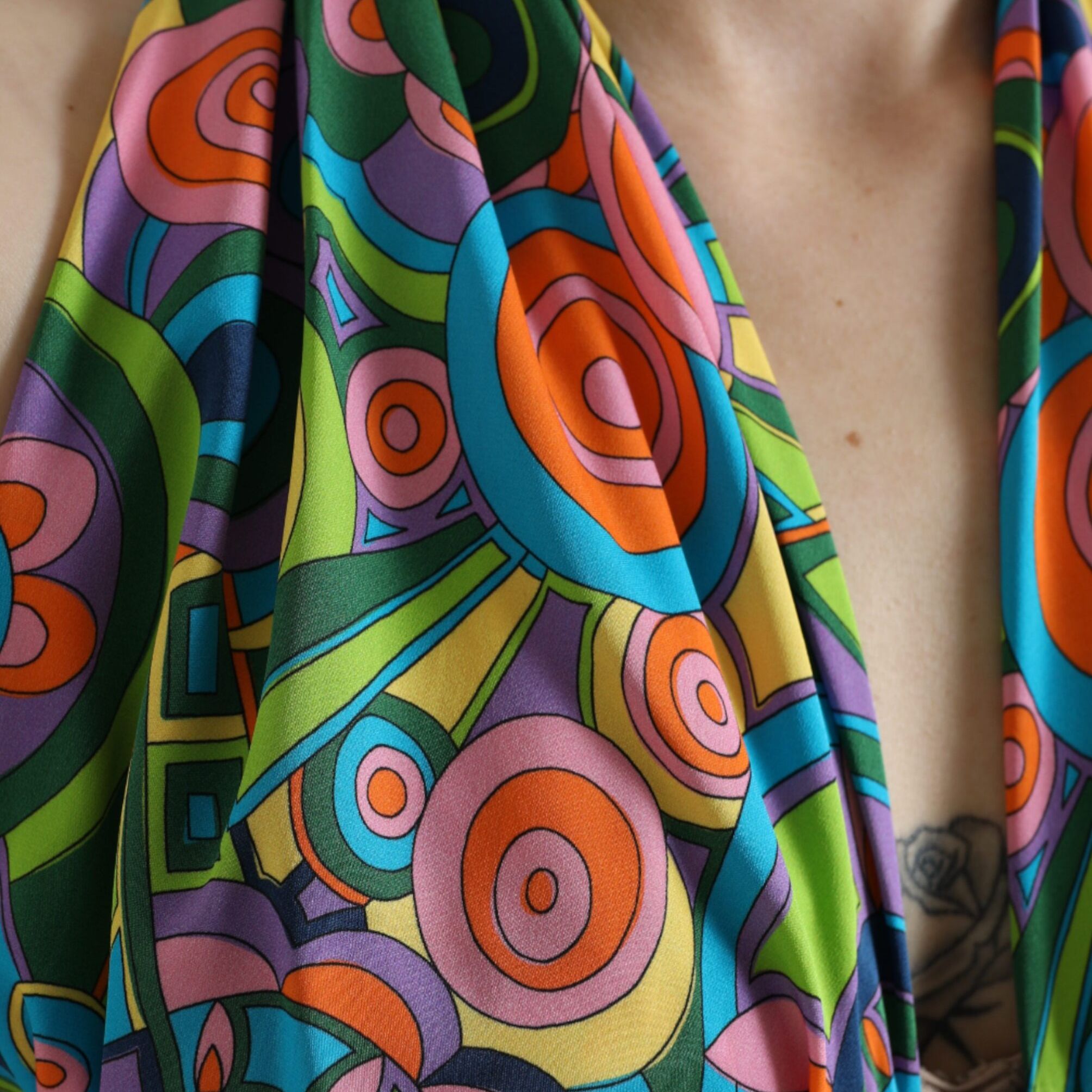 Dolce & Gabbana Multicolor Halter Sleeveless Cropped Tank Top